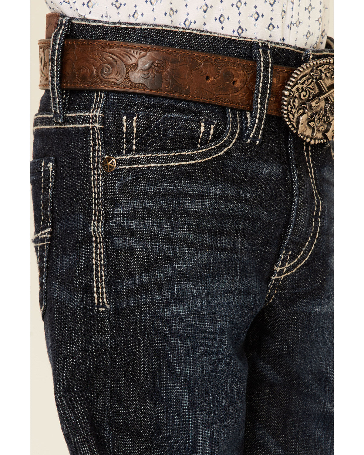 Little Boys' Night Hawk Medium Wash Mid Rise Stretch Relaxe Blue
