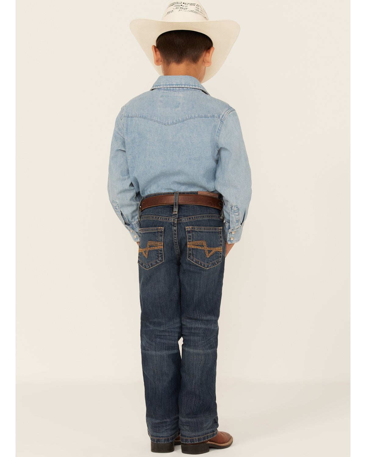 Boys' Saguaro Dark Wash Mid Rise Stretch Slim Bootcut Jeans Blue