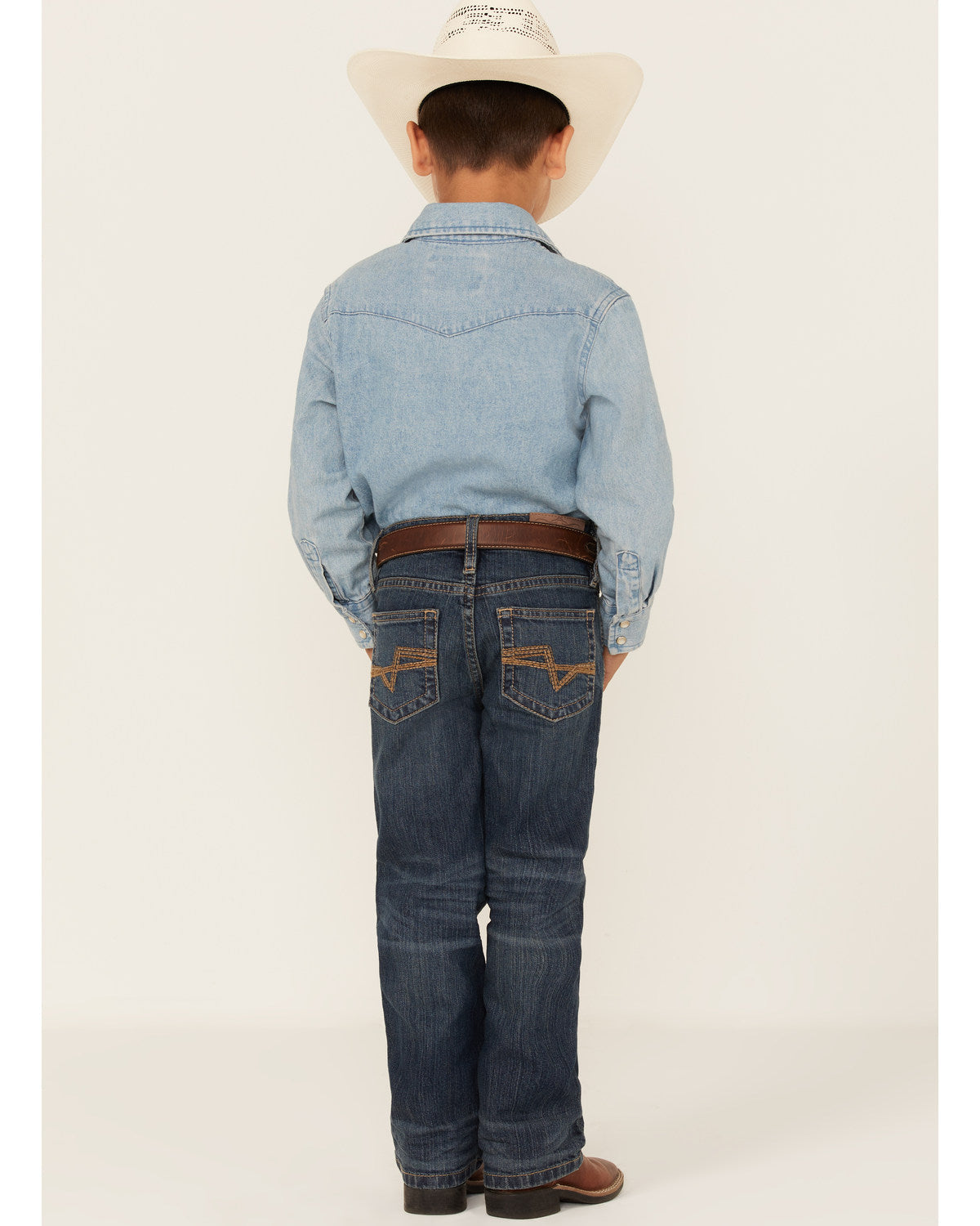 Little Boys' Saguaro Dark Wash Mid Rise Stretch Slim Bootcu Blue