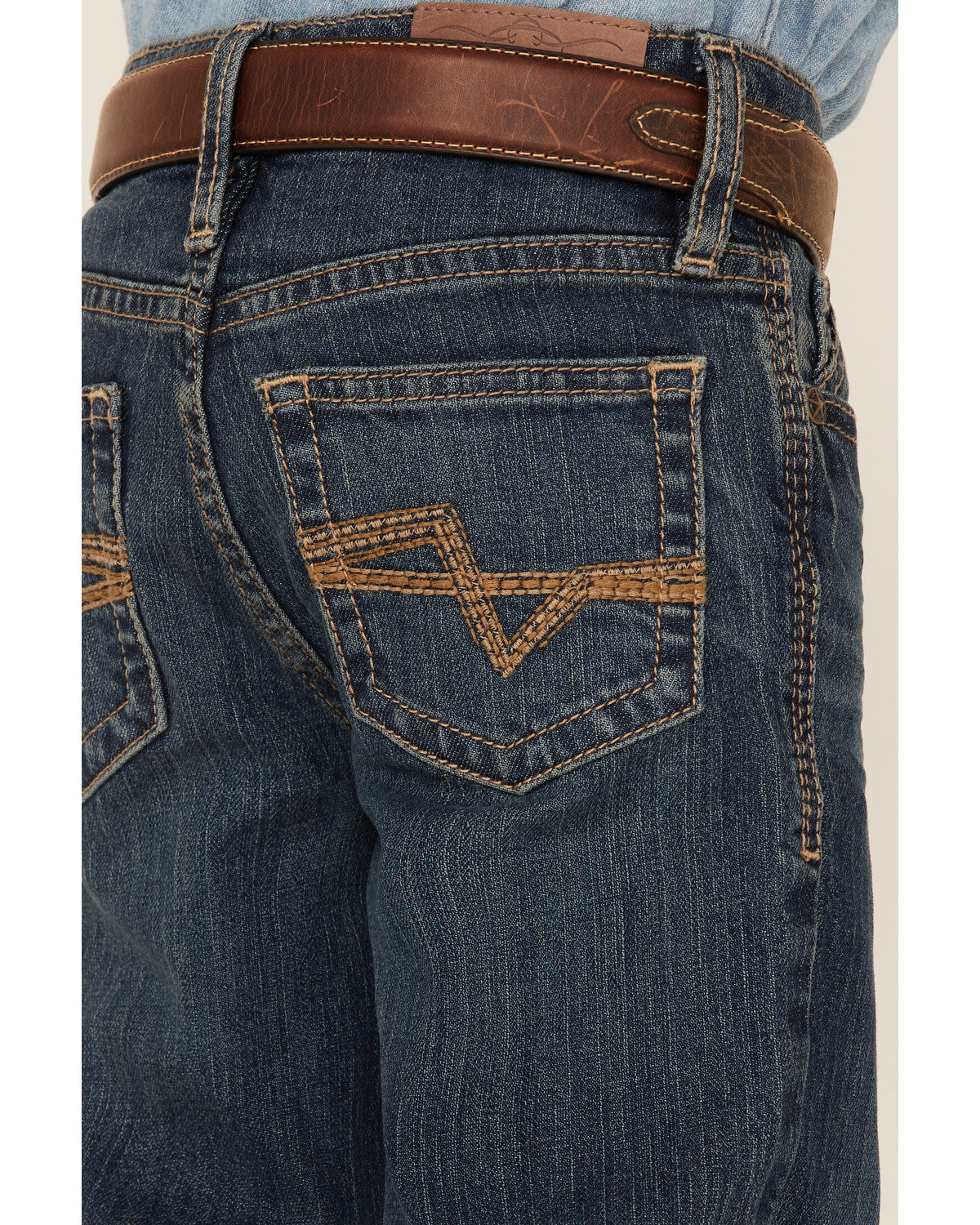 Little Boys' Saguaro Dark Wash Mid Rise Stretch Slim Bootcu Blue