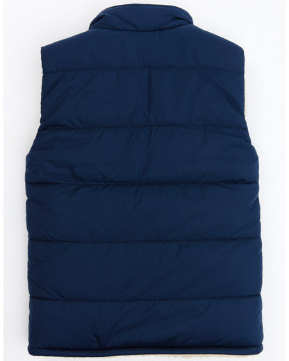Toddler Boys' Reversible Puffer Vest Dark Blue