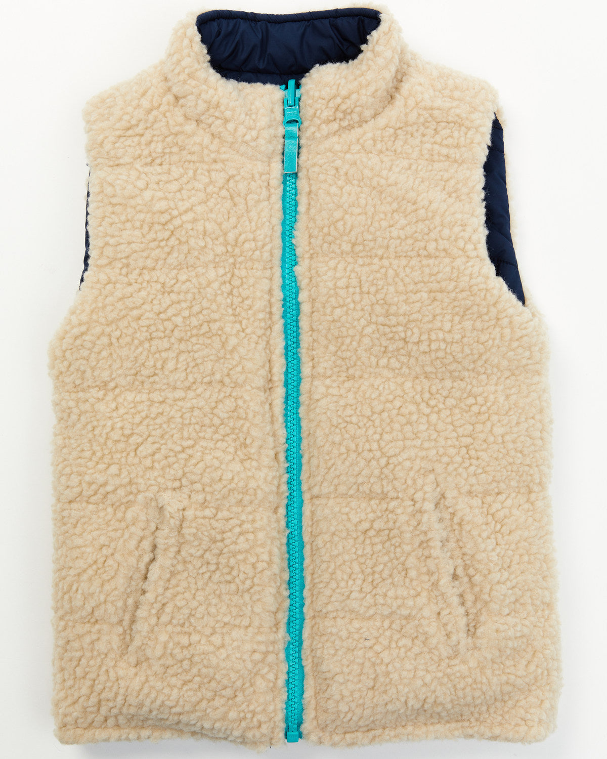 Toddler Boys' Reversible Puffer Vest Dark Blue