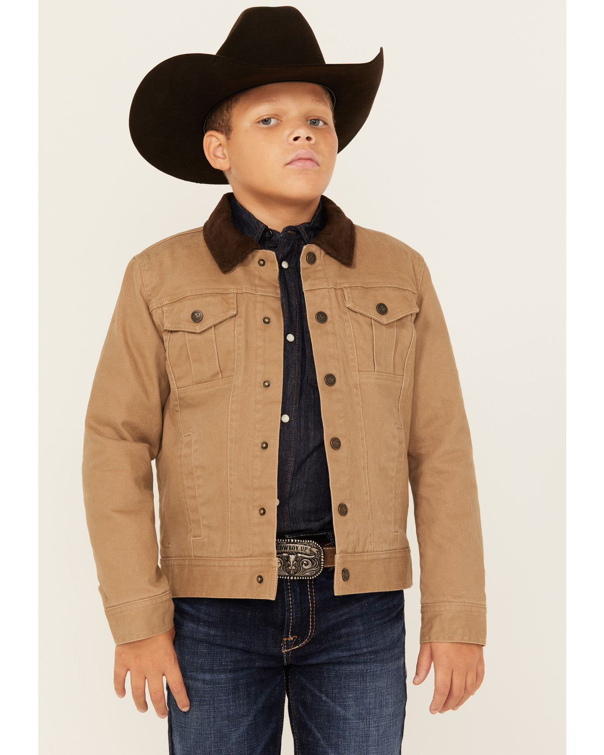 Boys' Ozark Washed Canvas Rancher Jacket Beige