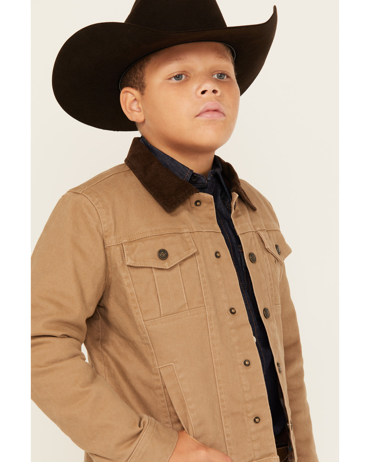 Boys' Ozark Washed Canvas Rancher Jacket Beige
