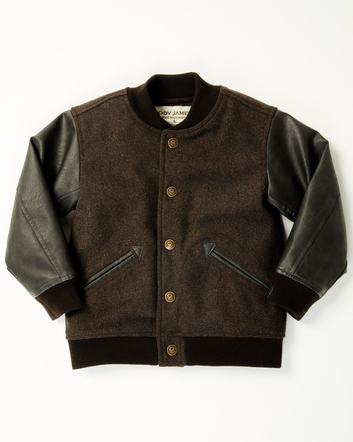 Toddler Boys' Brighton Varsity Jacket Brown