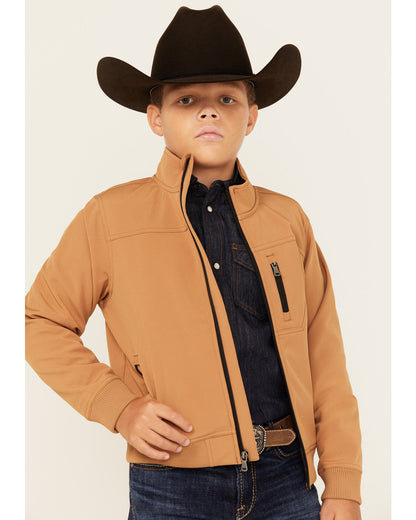 Boys' Coolville Softshell Bomber Jacket Lt Brown