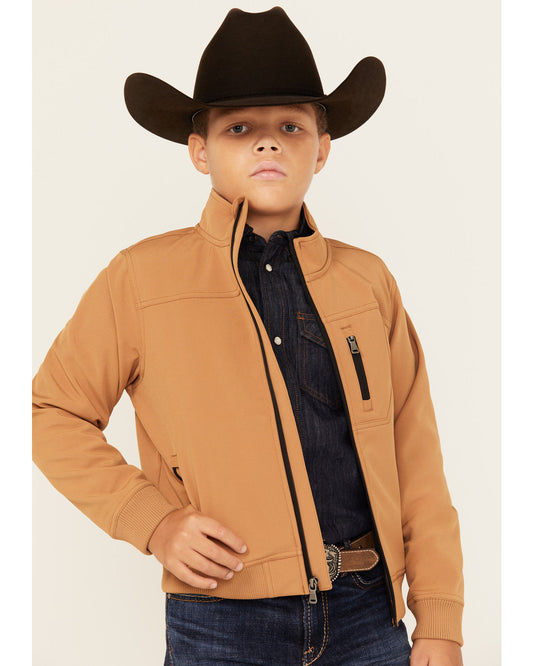 Boys' Coolville Softshell Bomber Jacket Lt Brown
