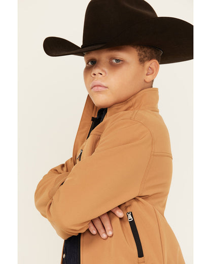 Boys' Coolville Softshell Bomber Jacket Lt Brown