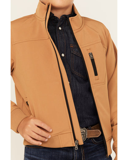 Boys' Coolville Softshell Bomber Jacket Lt Brown
