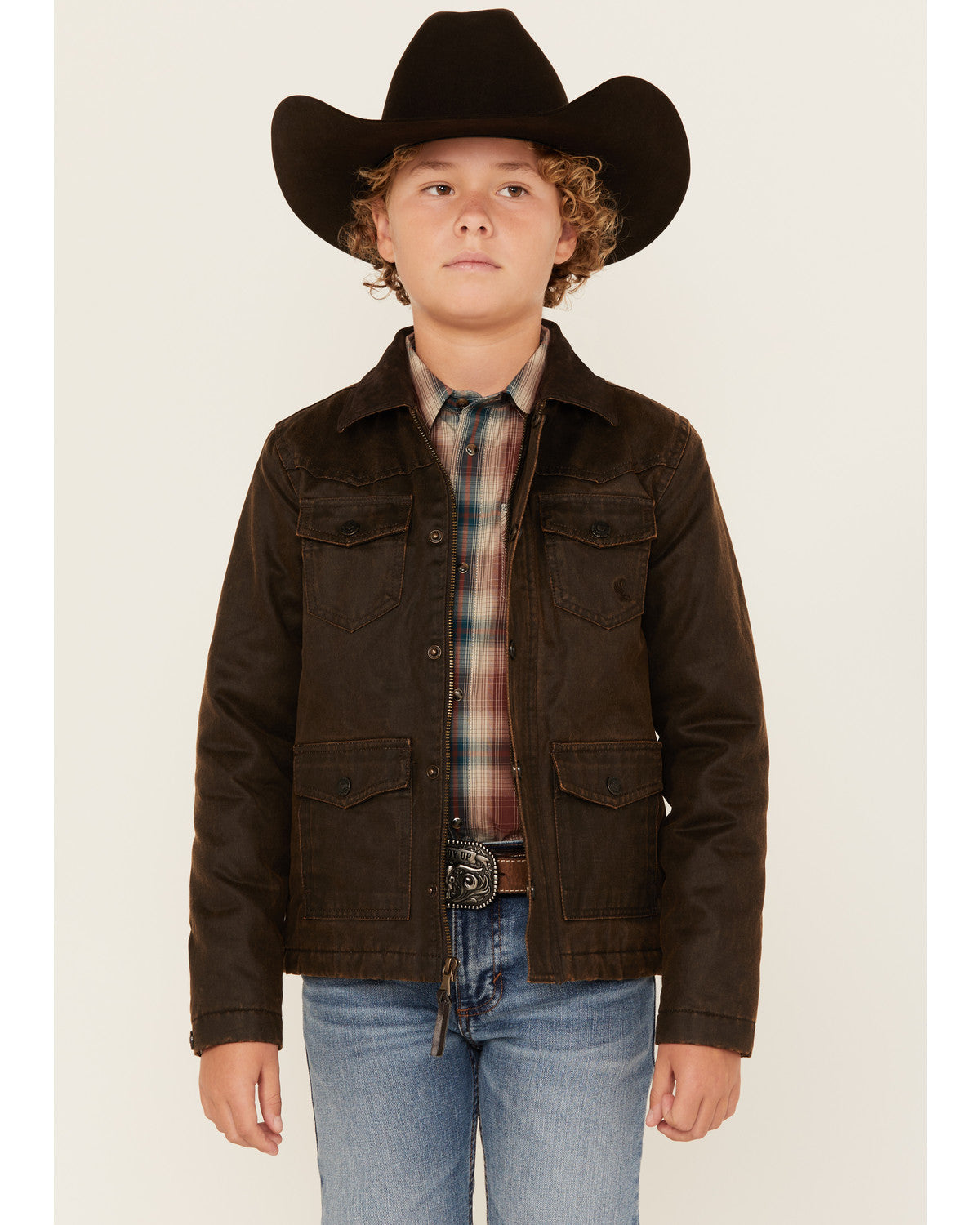 Boys' Road Dust Oil Skin Jacket Brown