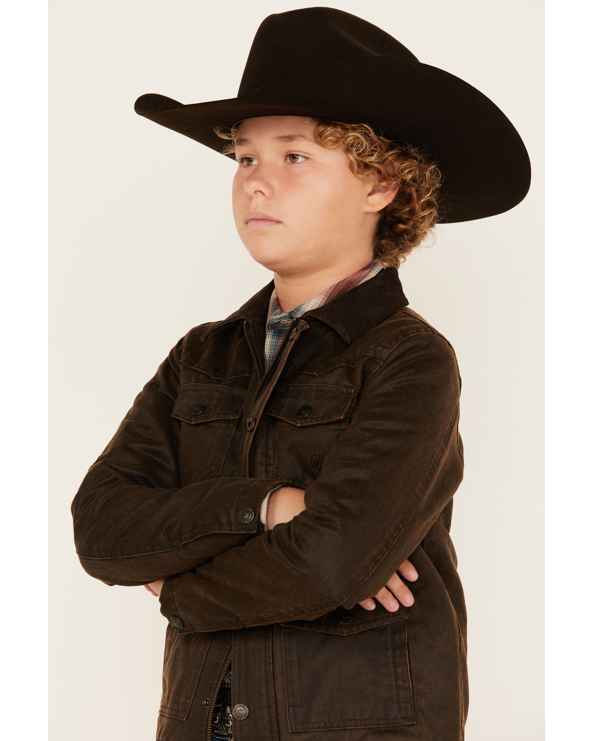 Boys' Road Dust Oil Skin Jacket Brown