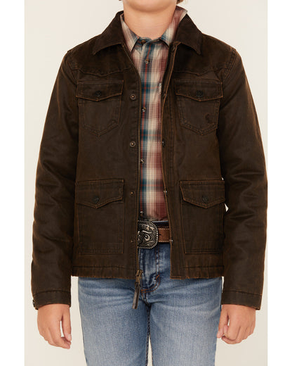 Boys' Road Dust Oil Skin Jacket Brown