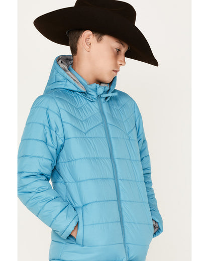 Boys' Hooded Puffer Jacket Grey