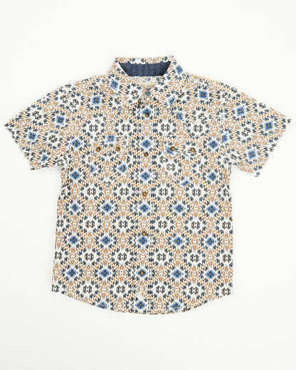 Toddler Boys' High Plains Southwestern Print Short Sleeve W Tan