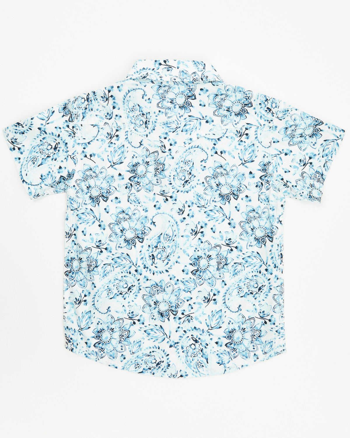 Toddler Boys' Frontier Threads Paisley Print Short Sleeve S White