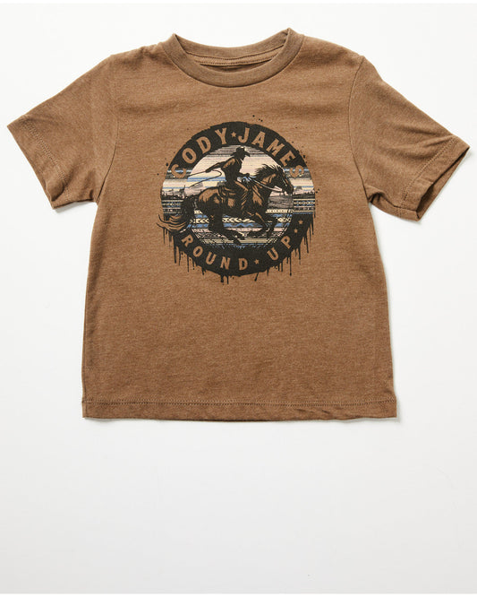 Toddler Boys' Rodeo Round Up Short Sleeve Graphic T-Shirt Brown