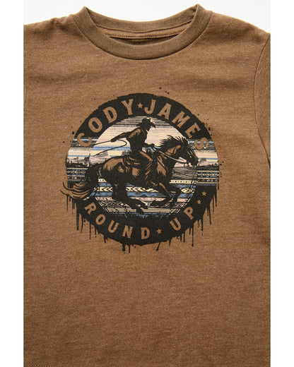 Toddler Boys' Rodeo Round Up Short Sleeve Graphic T-Shirt Brown