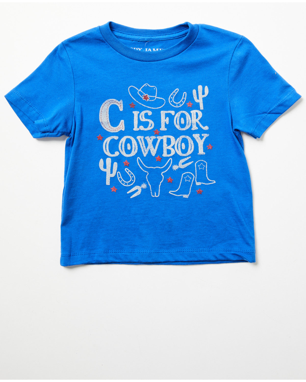 Toddler Boys' C Is For Cowboy Short Sleeve Graphic T-Shirt Royal Blue