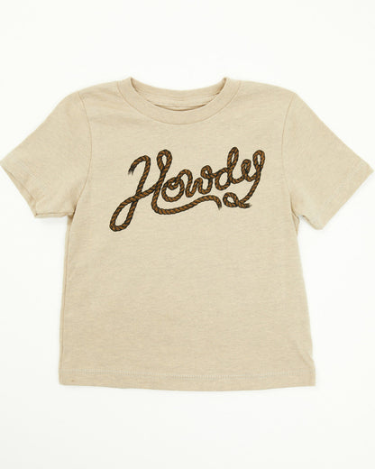 Toddler Boys' Howdy Short Sleeve Graphic T-Shirt Tan