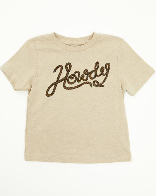 Toddler Boys' Howdy Short Sleeve Graphic T-Shirt Tan