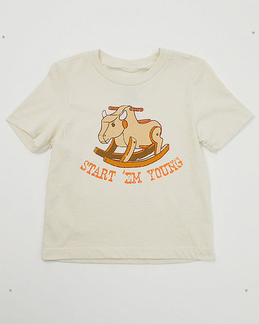 Toddler Boys' Start 'Em Young Short Sleeve Graphic T-Shirt Cream