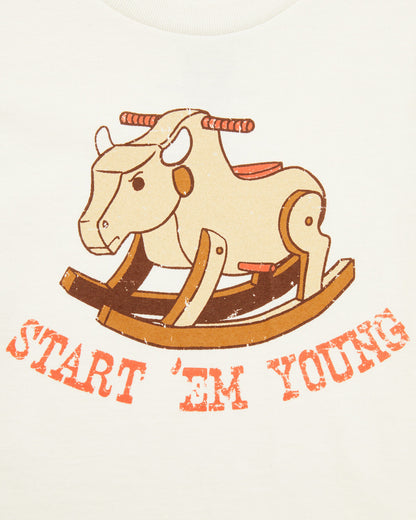 Toddler Boys' Start 'Em Young Short Sleeve Graphic T-Shirt Cream