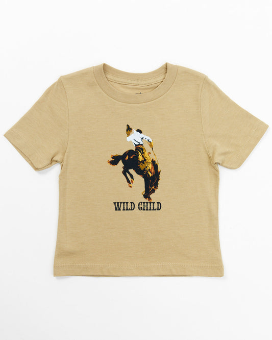 Toddler Boys' Wild One Short Sleeve Graphic T-Shirt Tan