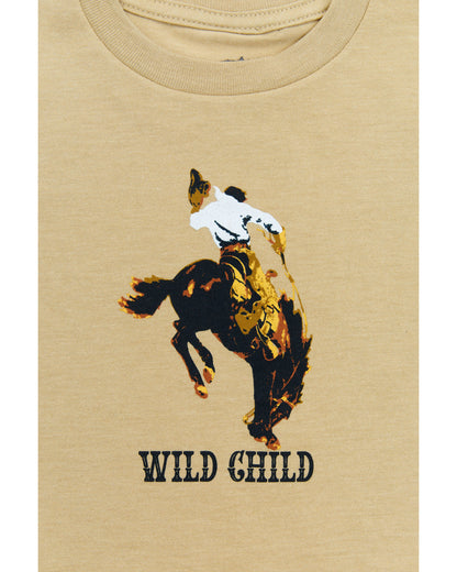 Toddler Boys' Wild One Short Sleeve Graphic T-Shirt Tan
