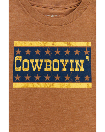Toddler Boys' Cowboyin' Short Sleeve Graphic T-Shirt Caramel