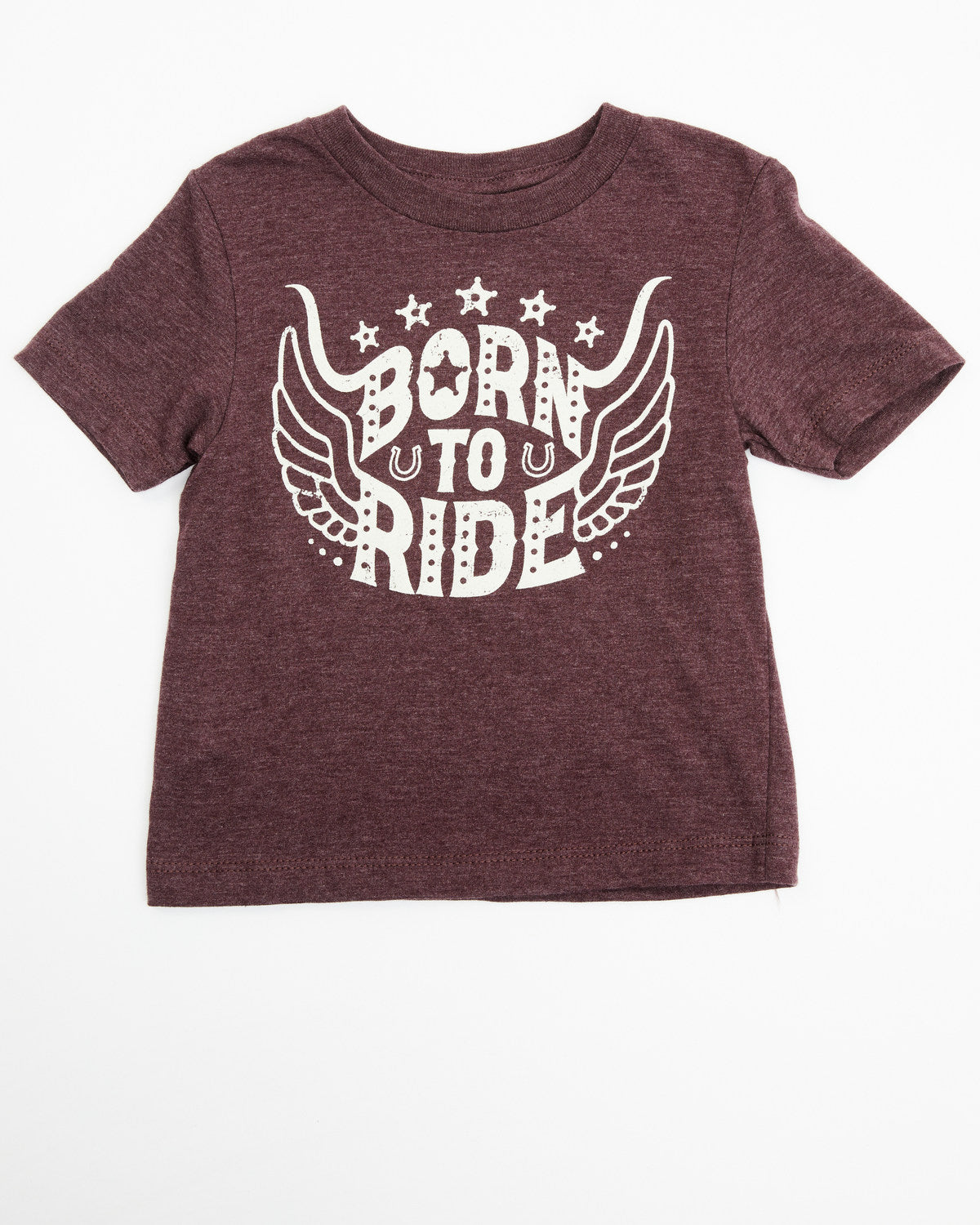 Toddler Boys' Born To Ride Short Sleeve Graphic Tee Burgundy