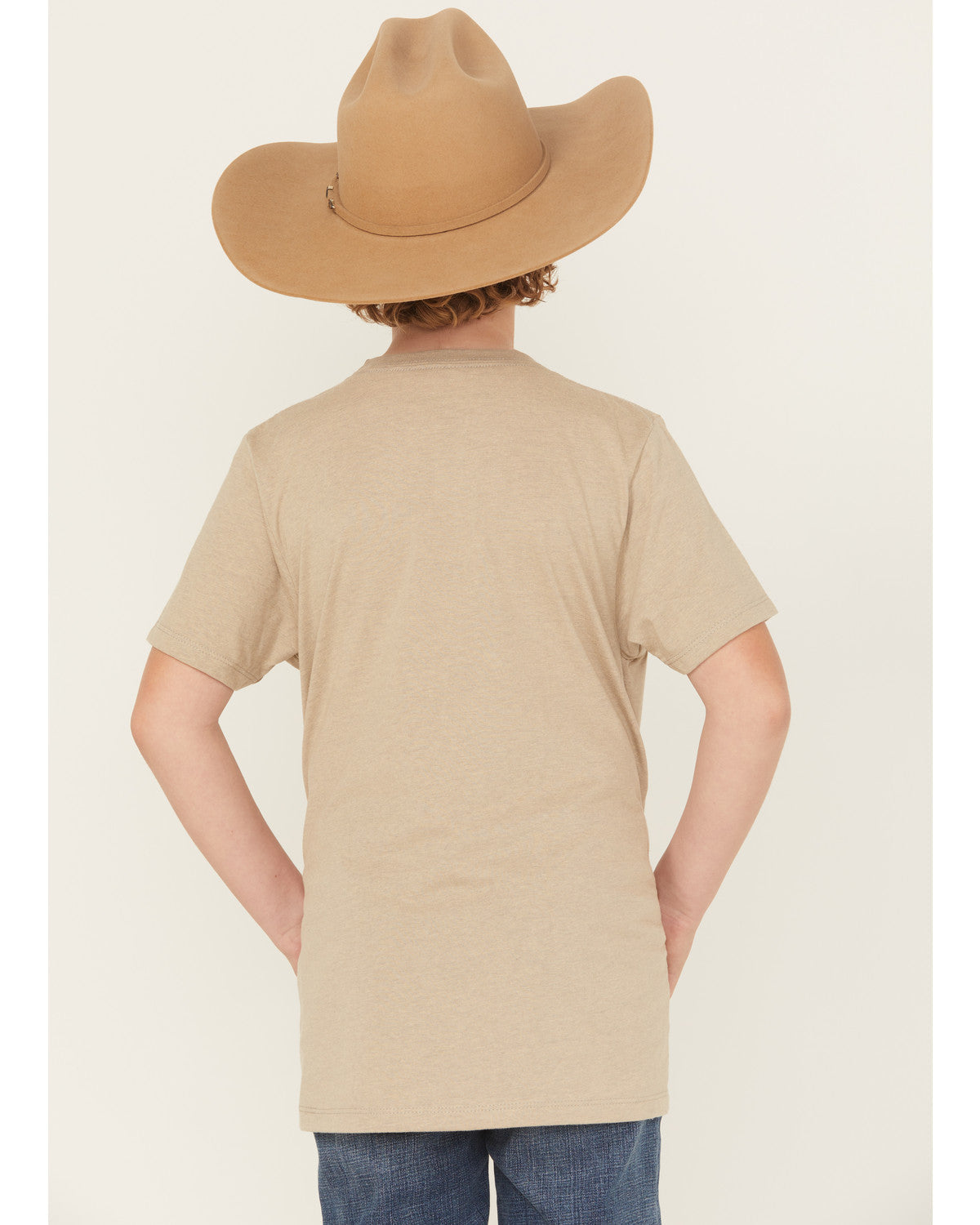 Boys' Hit Strong And Brave Short Sleeve Graphic T-Shirt Tan