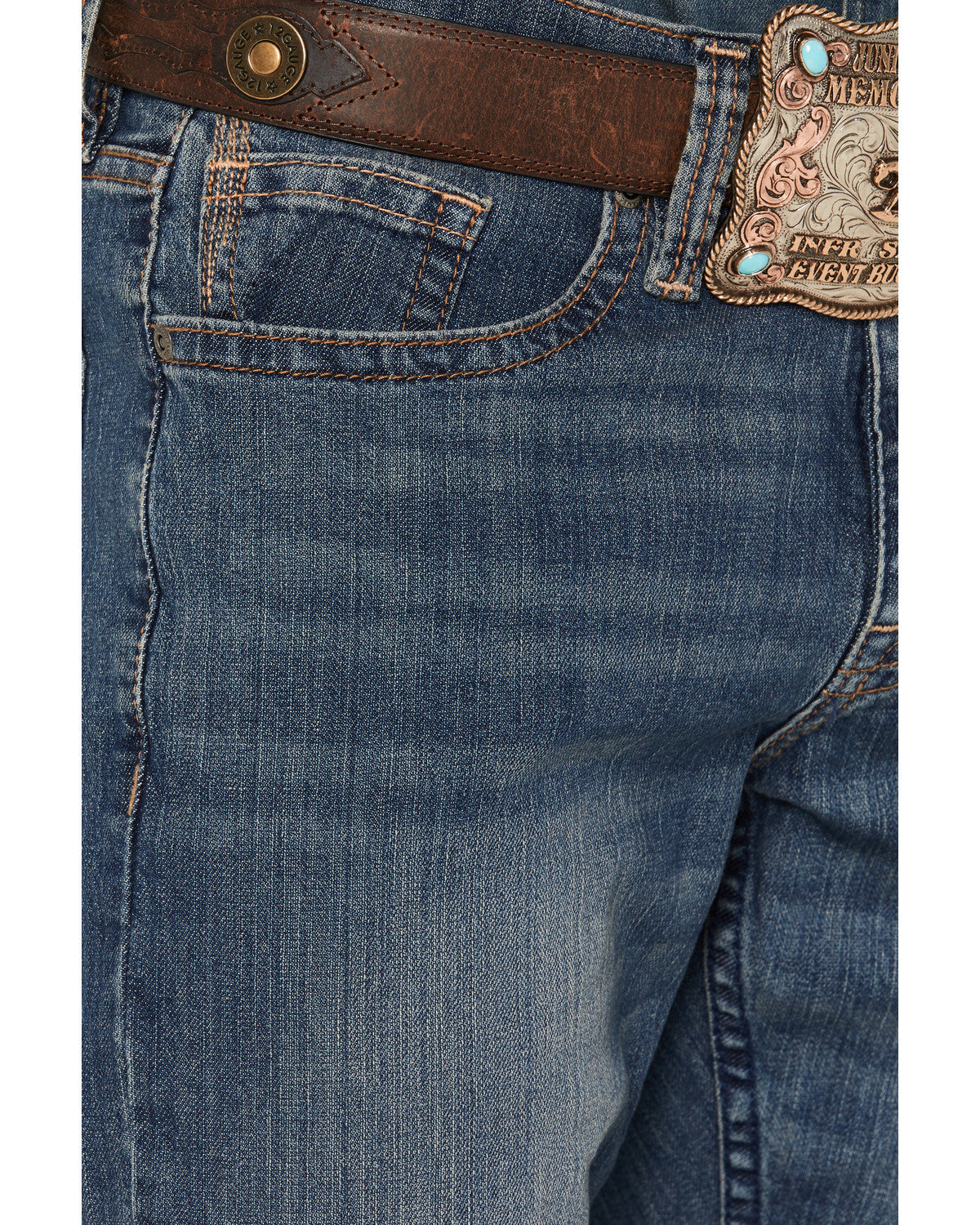 Men's Wolfstooth Wash Duke Relaxed Bootcut Stretch Denim Je Blue