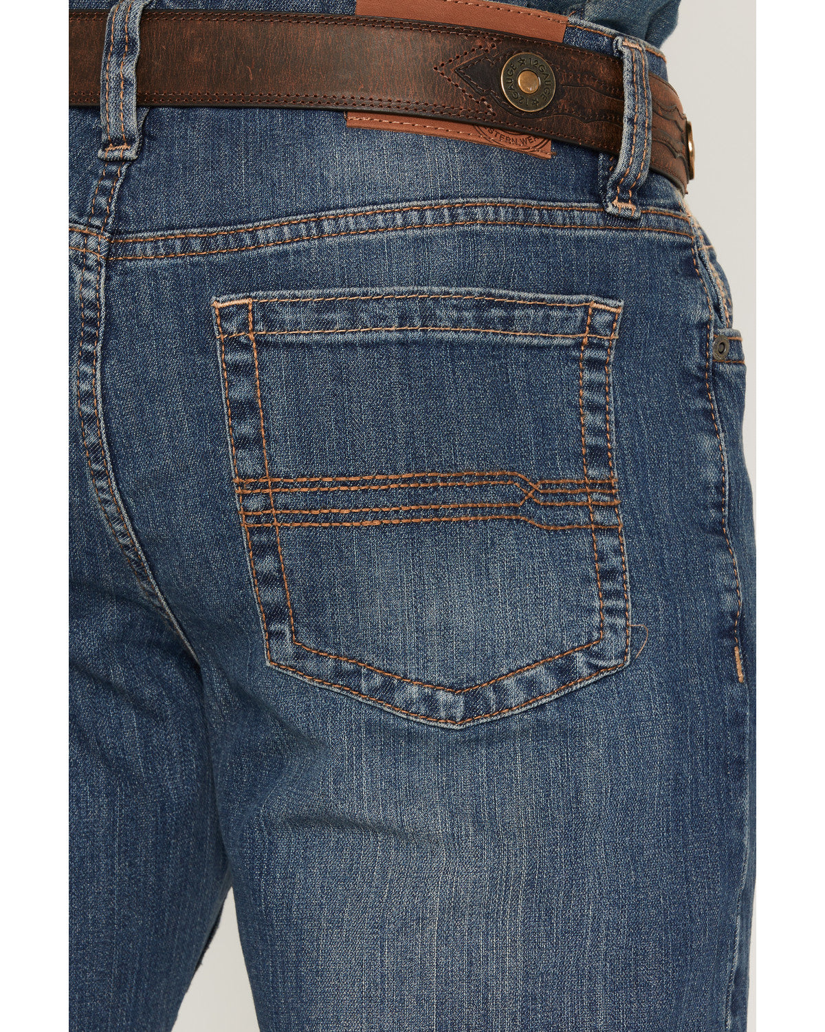Men's Wolfstooth Wash Duke Relaxed Bootcut Stretch Denim Je Blue
