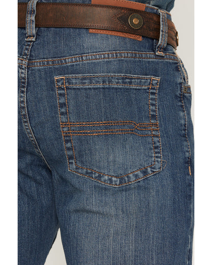 Men's Wolfstooth Wash Duke Relaxed Bootcut Stretch Denim Je Blue