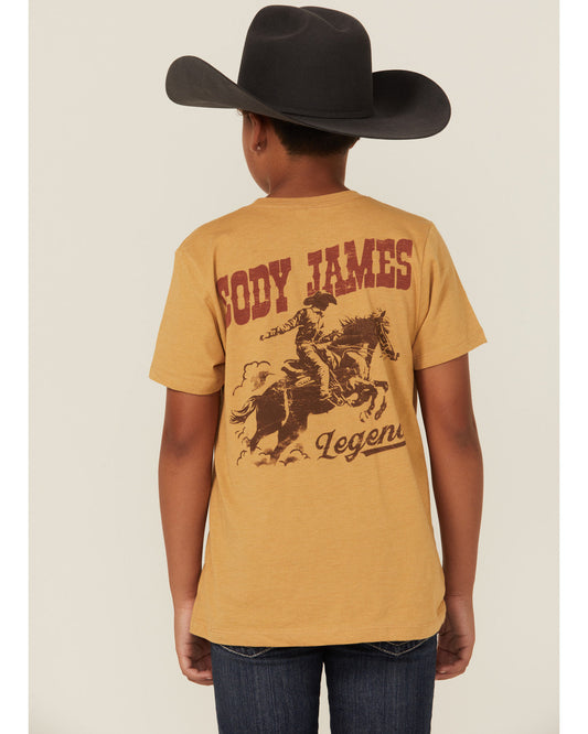 Boys' Cowboy Short Sleeve Graphic T-Shirt Tan