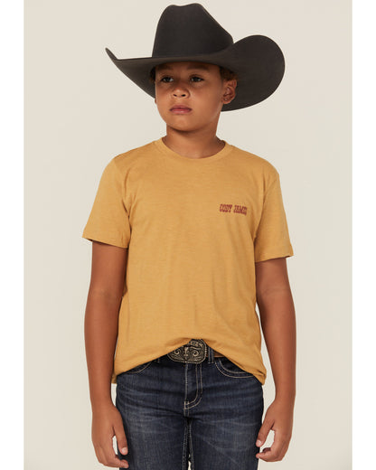 Boys' Cowboy Short Sleeve Graphic T-Shirt Tan