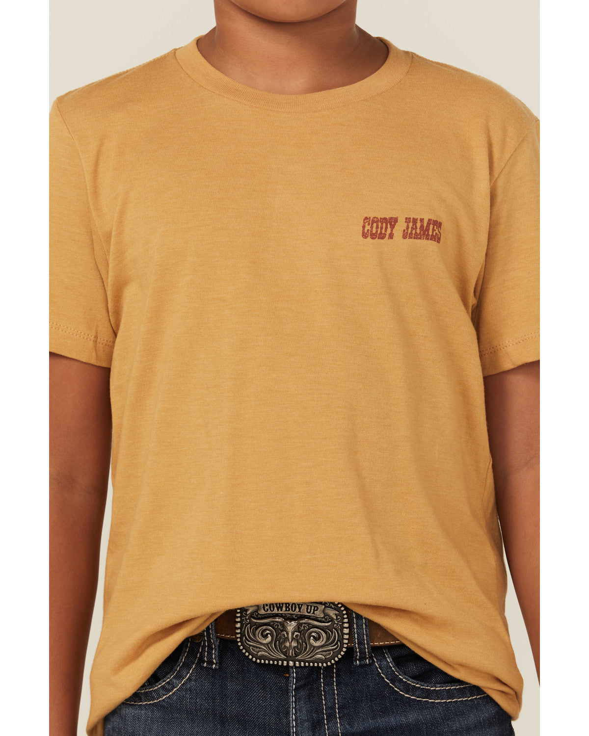 Boys' Cowboy Short Sleeve Graphic T-Shirt Tan
