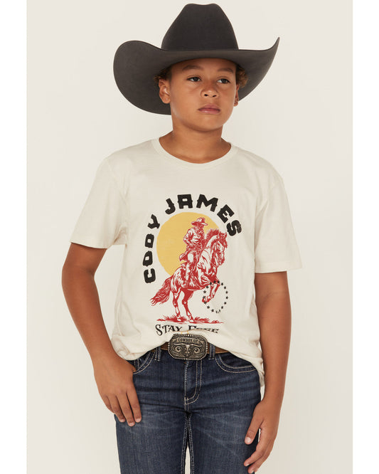Boys' Stay Free Short Sleeve Graphic T-Shirt Cream