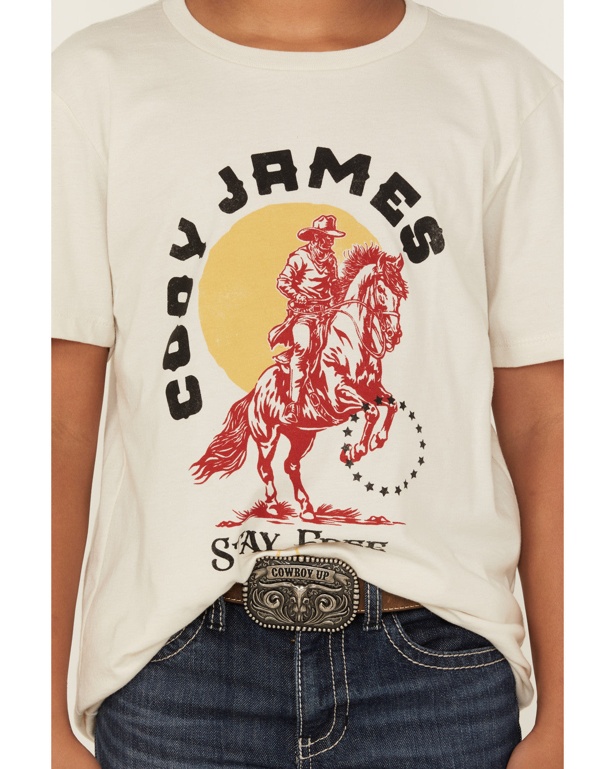 Boys' Stay Free Short Sleeve Graphic T-Shirt Cream