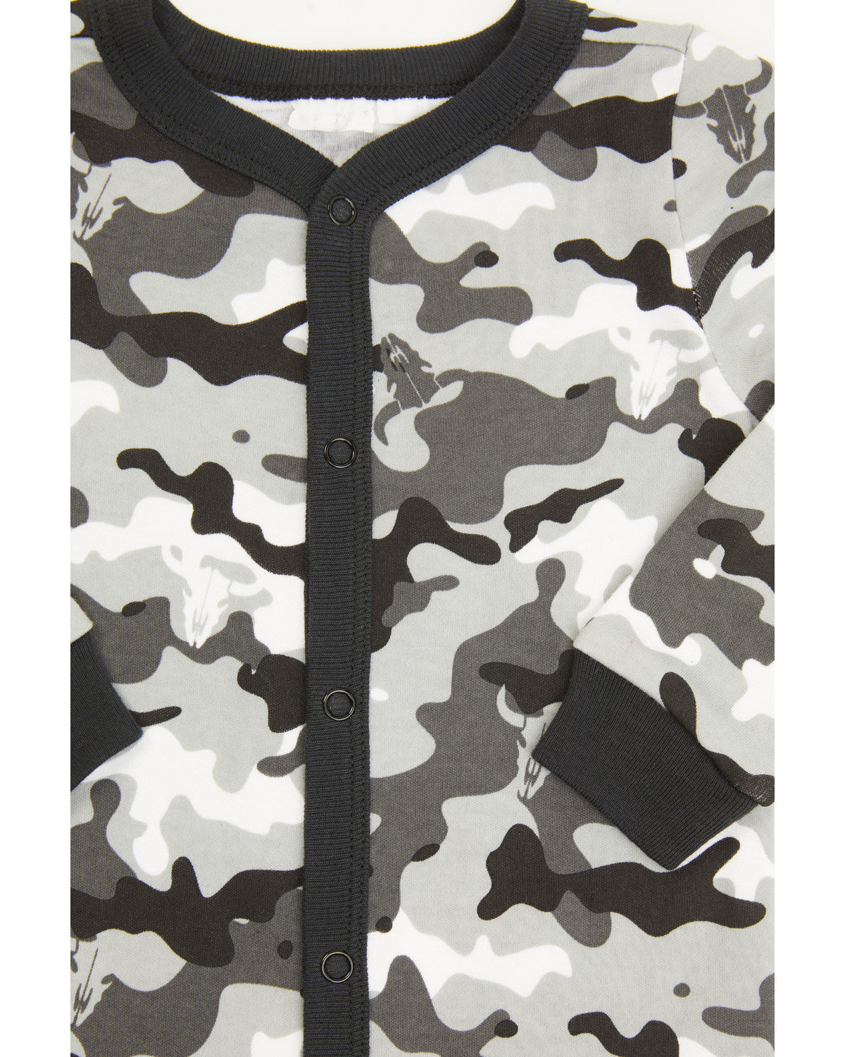 Infant Boys' Printed Jersey Steer Head & Camo Sleep Set Black