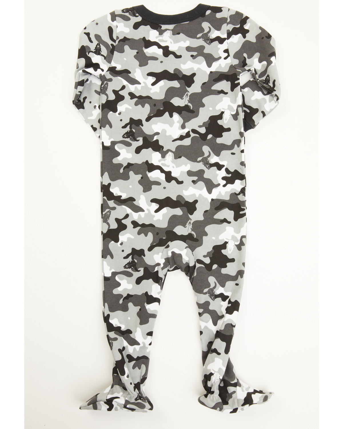 Infant Boys' Printed Jersey Steer Head & Camo Sleep Set Black