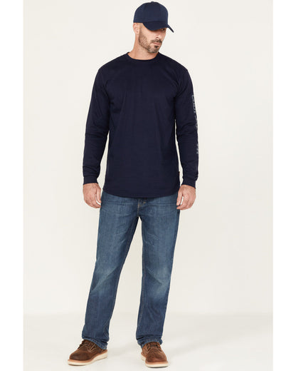 Men's FR Medium Wash Slim Straight Jeans Blue
