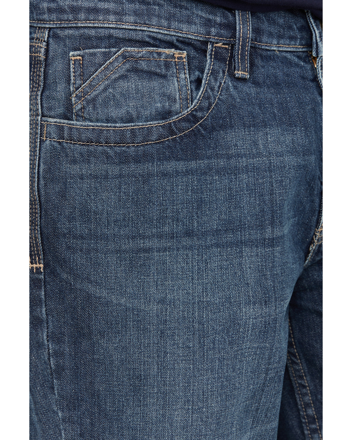 Men's FR Medium Wash Slim Straight Jeans Blue
