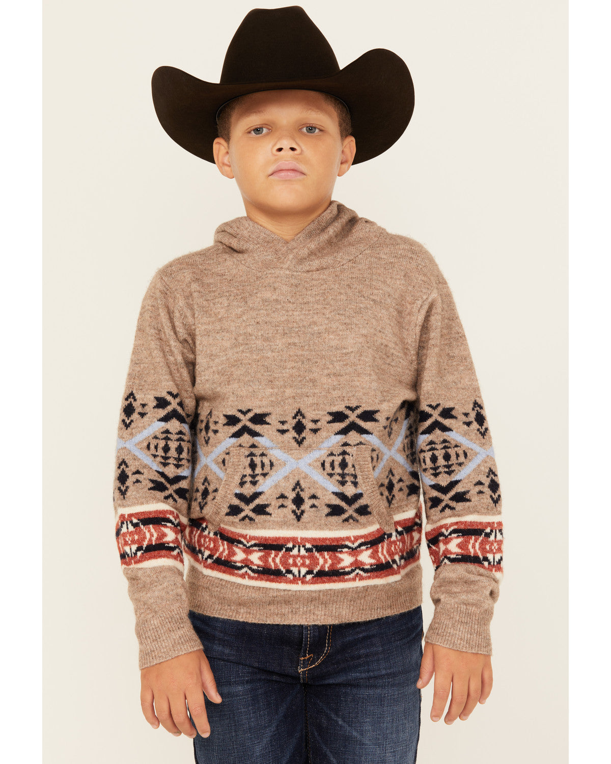 Boys' Canoe Hooded Sweatshirt Tan
