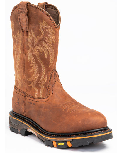 Men's 11" Waterproof Decimator Western Work Boots - Steel T Brown