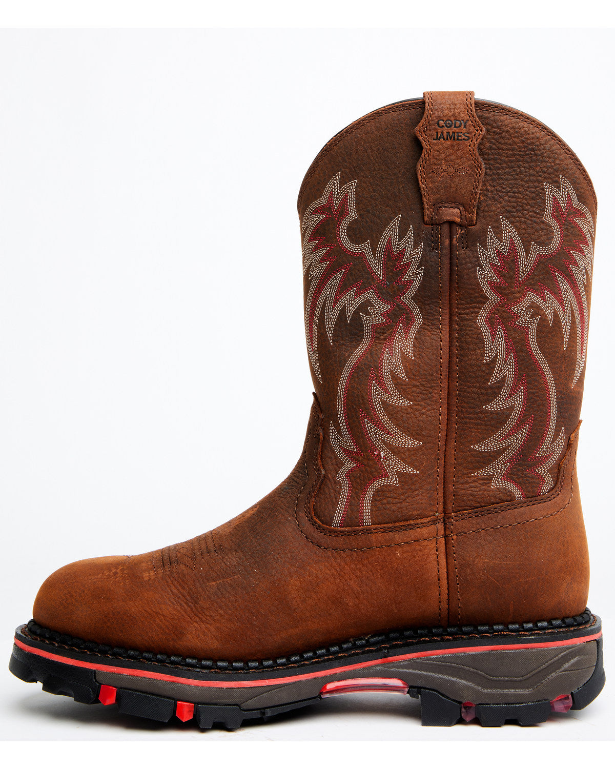 Men's 11" Decimator Dirty Dog Pull On Work Boots - Composit Brown
