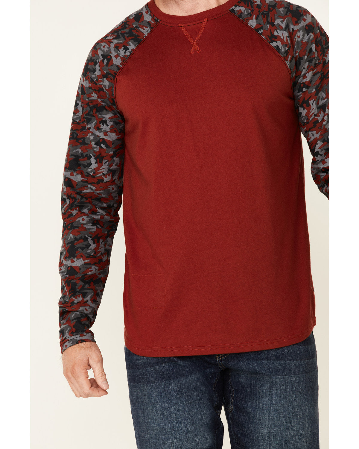 Men's FR Chili Long Sleeve Work Raglan T-Shirt Chilli