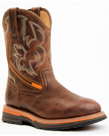 Men's 10" Disruptor Tyche Chill Zone Soft Pull-On Work Boot Brown