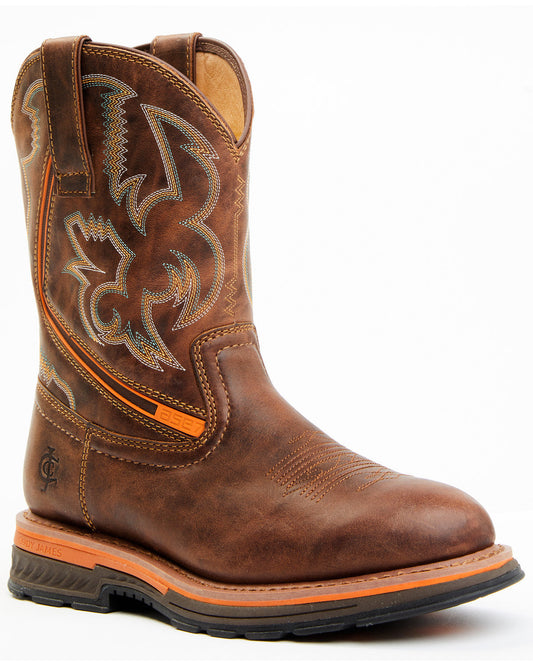 Men's 10" Disruptor Tyche Chill Zone Soft Pull-On Work Boot Brown