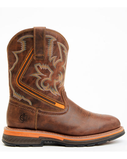 Men's 10" Disruptor Tyche Chill Zone Soft Pull-On Work Boot Brown